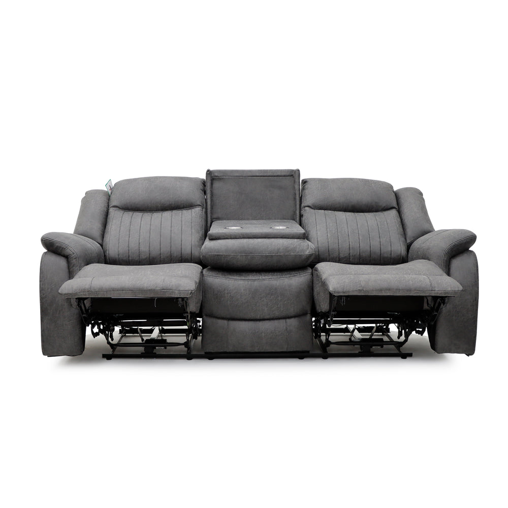 Leon Electric Recliner Sofa Grey 3 Seater - Xshowhome