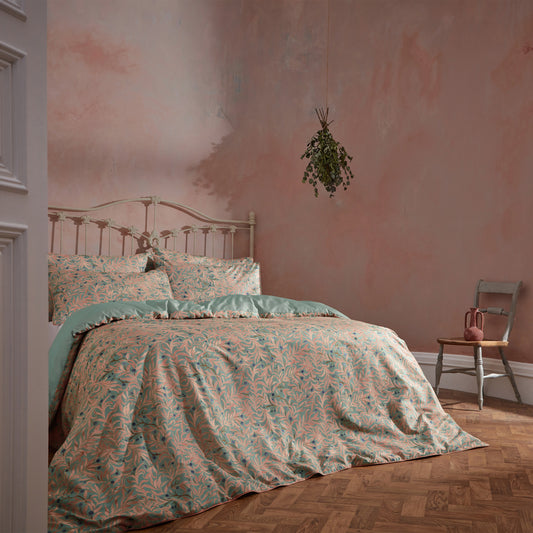 MALORY DOUBLE DUVET SET BLUSH