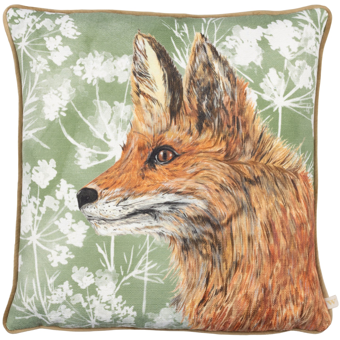 MANOR FOX 43X43 FEATHER FILLED CUSHION NATURAL