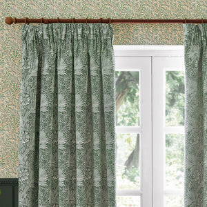 Marigold 117x182 Pencil Pleat Curtains Leaf Green - view 4