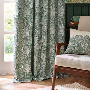 Marigold 167x137 Pencil Pleat Curtains Leaf Green - view 5