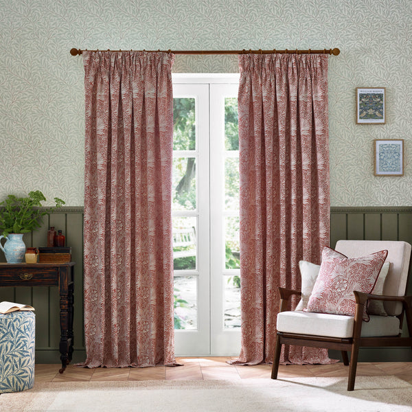 Marigold 167x182 Pencil Pleat Curtains Russet - view 3