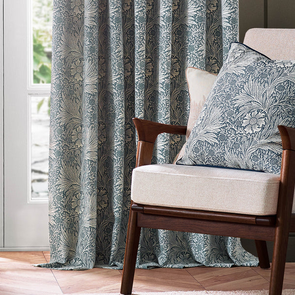 Marigold 228x228 Pencil Pleat Curtains Indigo - view 5