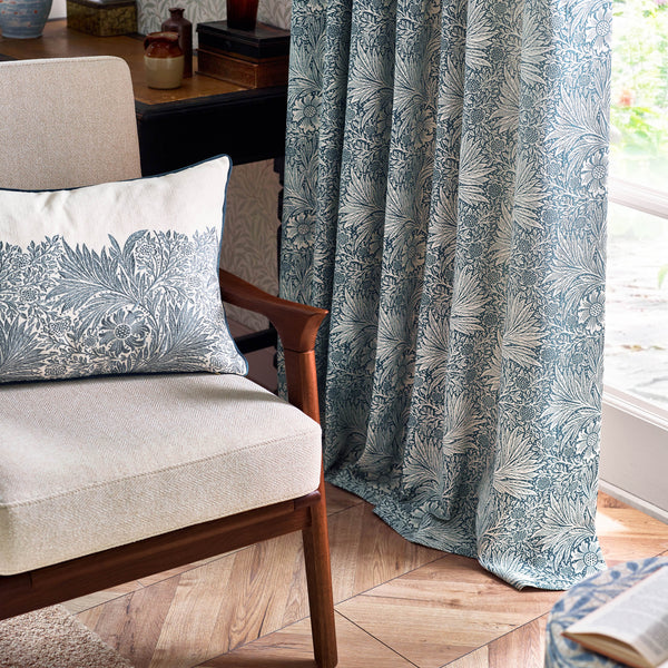 Marigold 228x228 Pencil Pleat Curtains Indigo - view 6