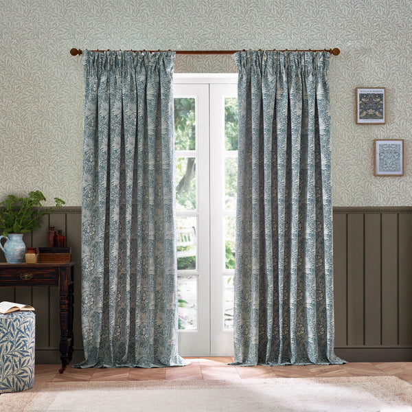 Marigold 228x228 Pencil Pleat Curtains Indigo - view 8