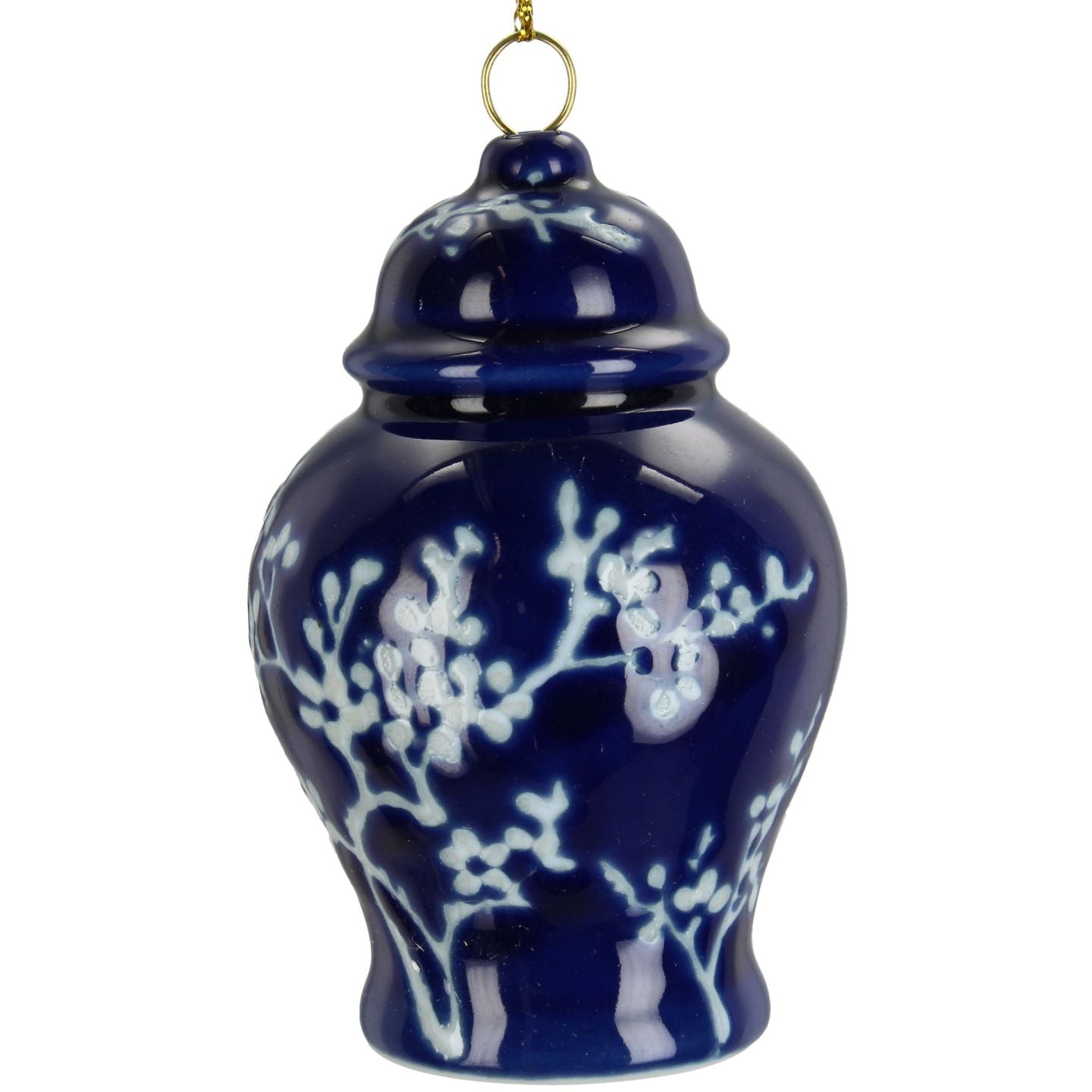 Ornament Jar Porcelain Blue 7.5cm