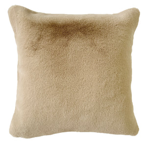 Tactile Faux Fur Cushion in Beige 50x50
