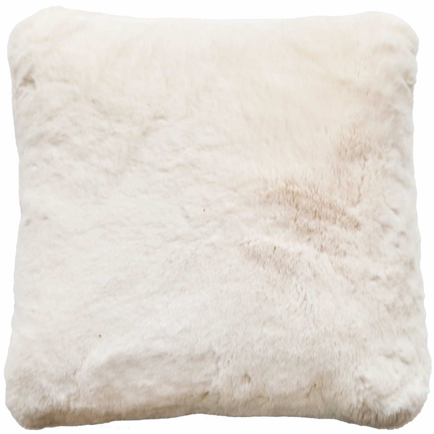 LUXURY FAUX RABBIT CUSHION WHITE 50 X 50