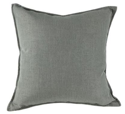 POLY LINEN MIX WITH FLANGE GREY 50 X 50