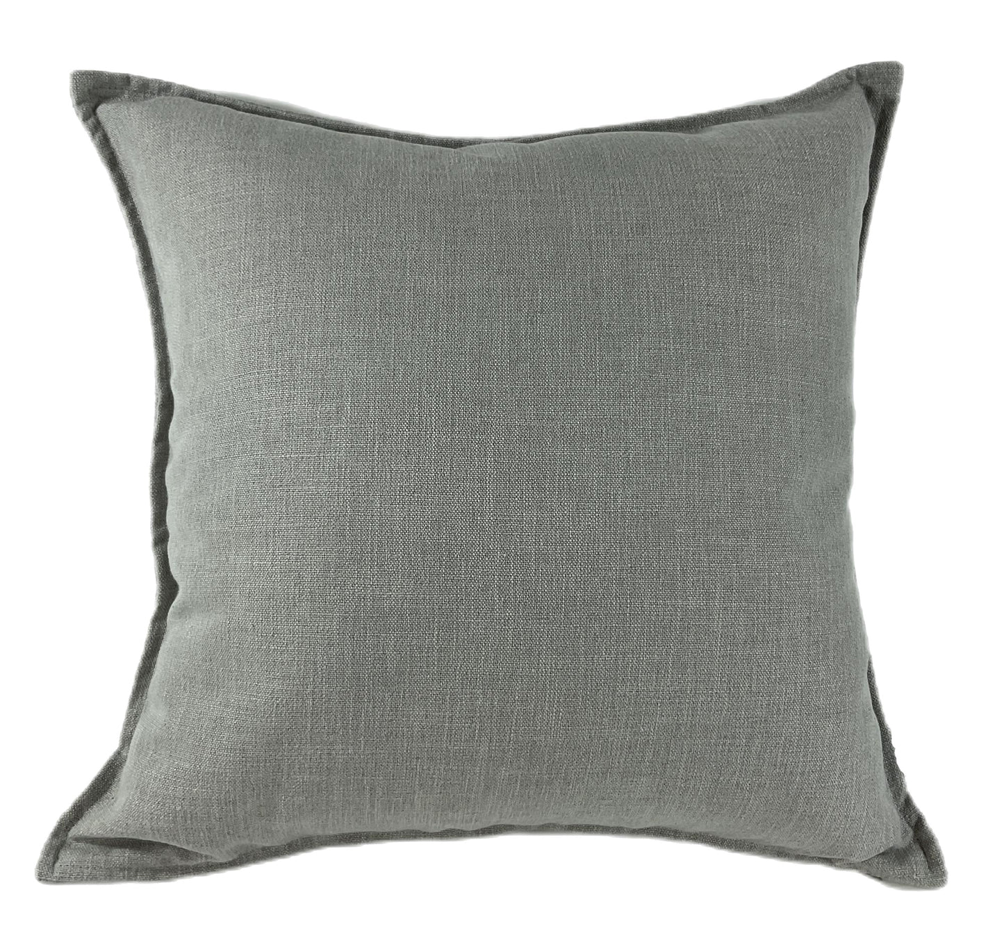 POLY LINEN MIX WITH FLANGE GREY 50 X 50