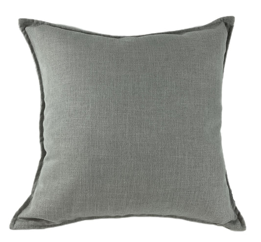 POLY LINEN MIX WITH FLANGE GREY 50 X 50