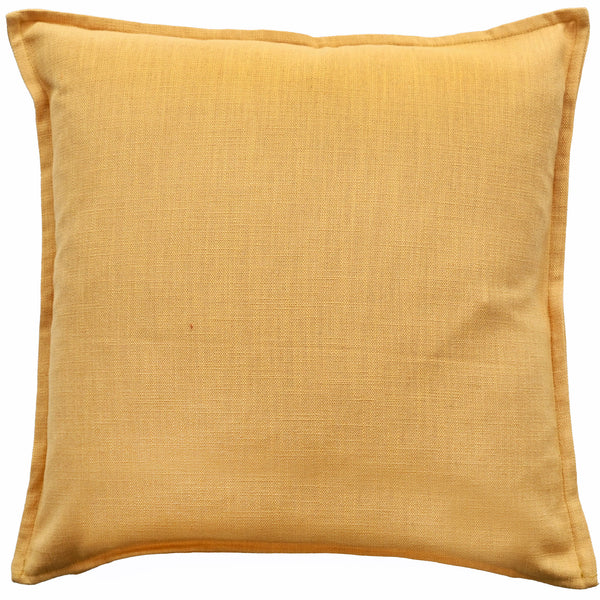 Poly Linen Mix with Flange Mustard 50x50