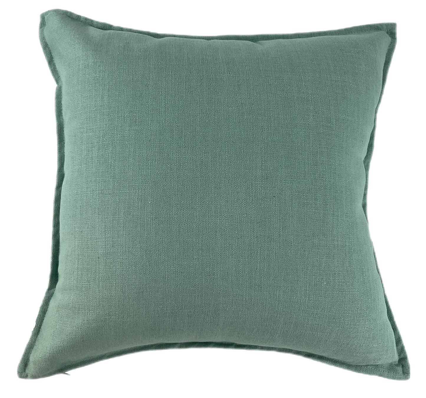 POLY LINEN MIX WITH FLANGE SEAFOAM 50 X 50