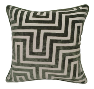 Maze Cut Velvet Pm Sage 56x56
