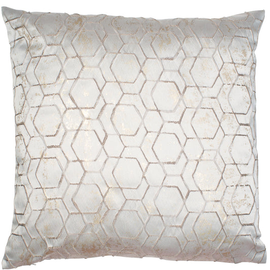 MATT SILVER VELVET GEO DESIGN 50 X 50