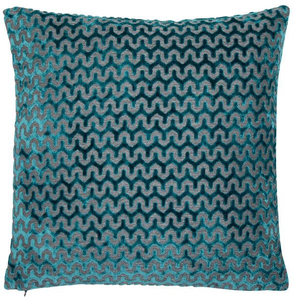 Cut Velvet Wave Teal 56x56