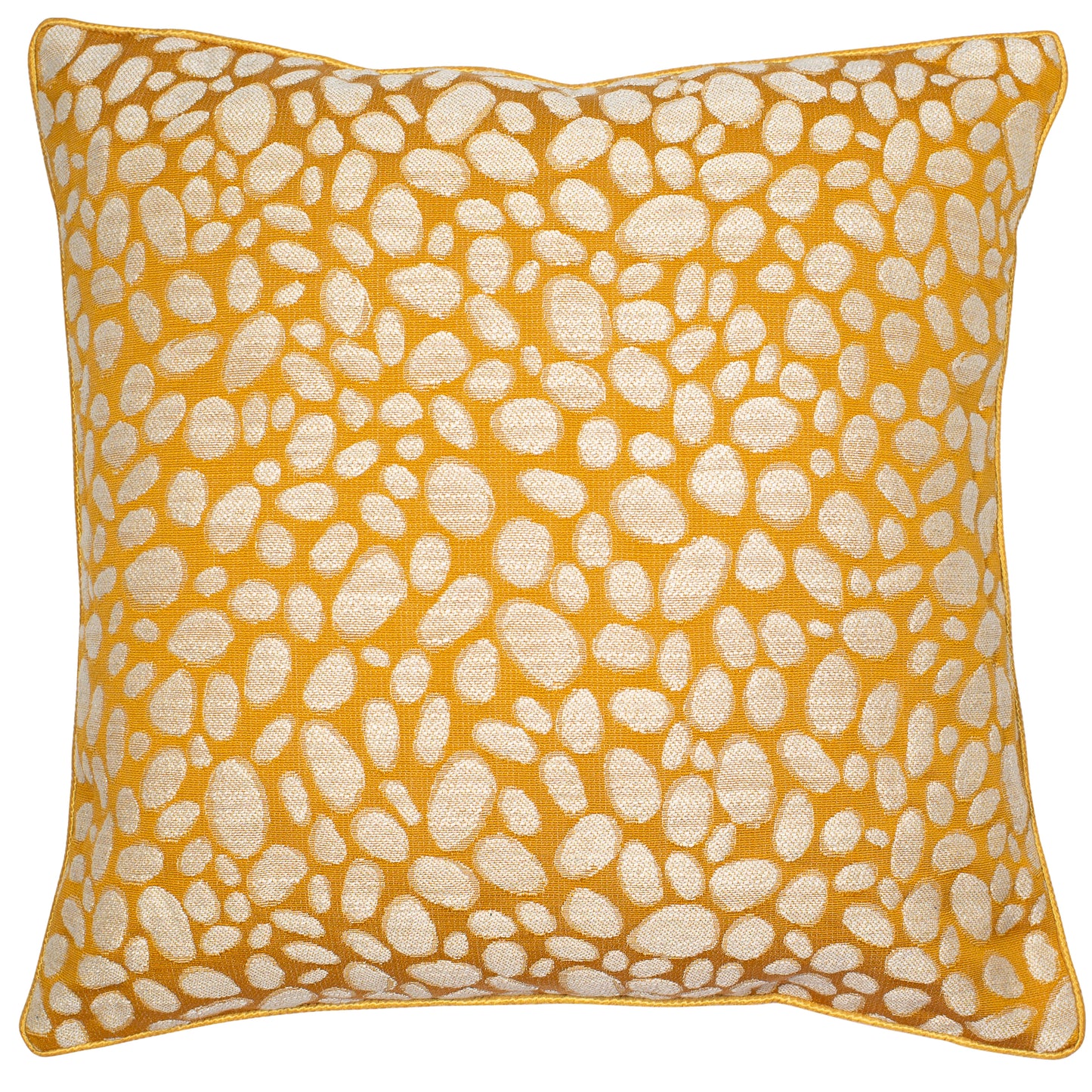 PEBBLES DESIGN WEAVE MUSTARD 50 X 50