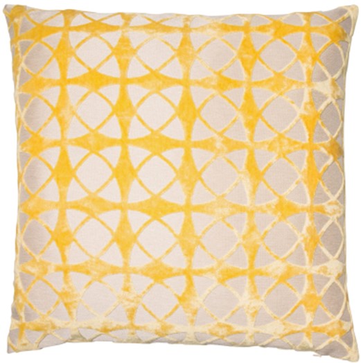 Cut Velvet Spiral Mustard 56x56