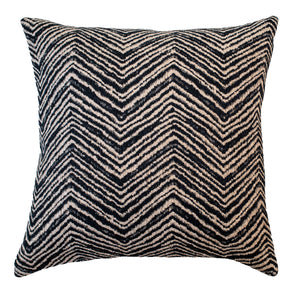Woven Black and White Chevron Cushion 50x50