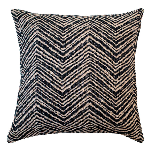 Woven Black and White Chevron Cushion 50x50
