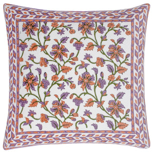 Mentera 50x50 Feather Filled Cushion Lilac/coral - view 2