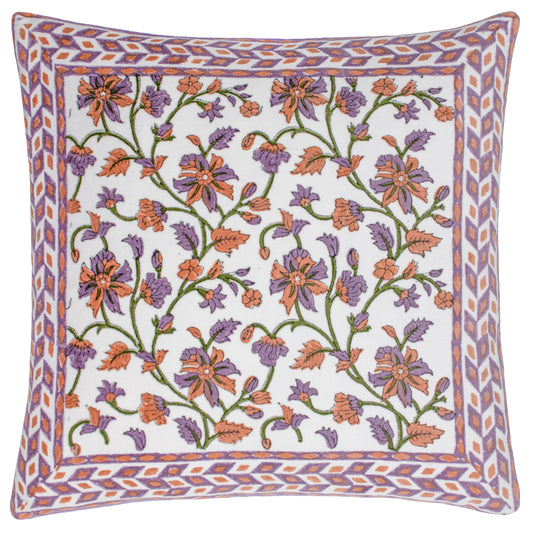 MENTERA 50X50 FEATHER FILLED CUSHION LILAC/CORAL