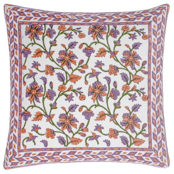 Mentera 50x50 Feather Filled Cushion Lilac/coral - view 2