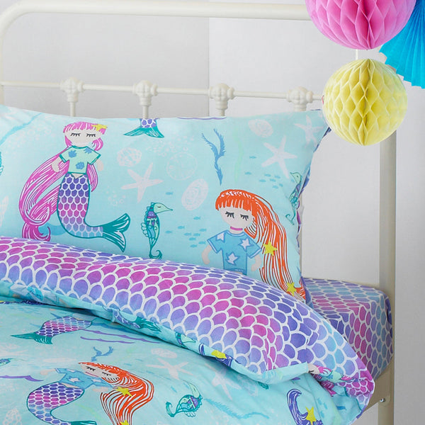 Mermaid Toddler Duvet Set Blue/Purple - Riva