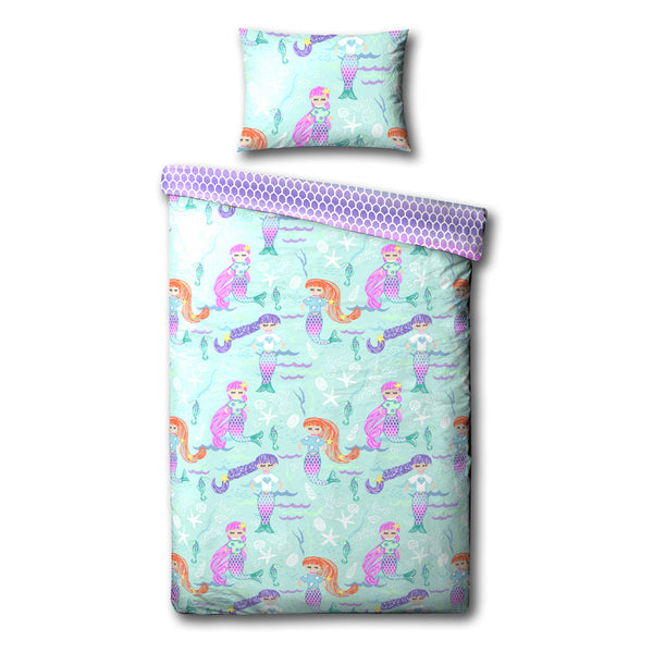 Mermaid Toddler Duvet Set Blue/Purple - Riva
