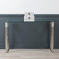 Zenith Stainless Steel Console Table Clear Glass Top