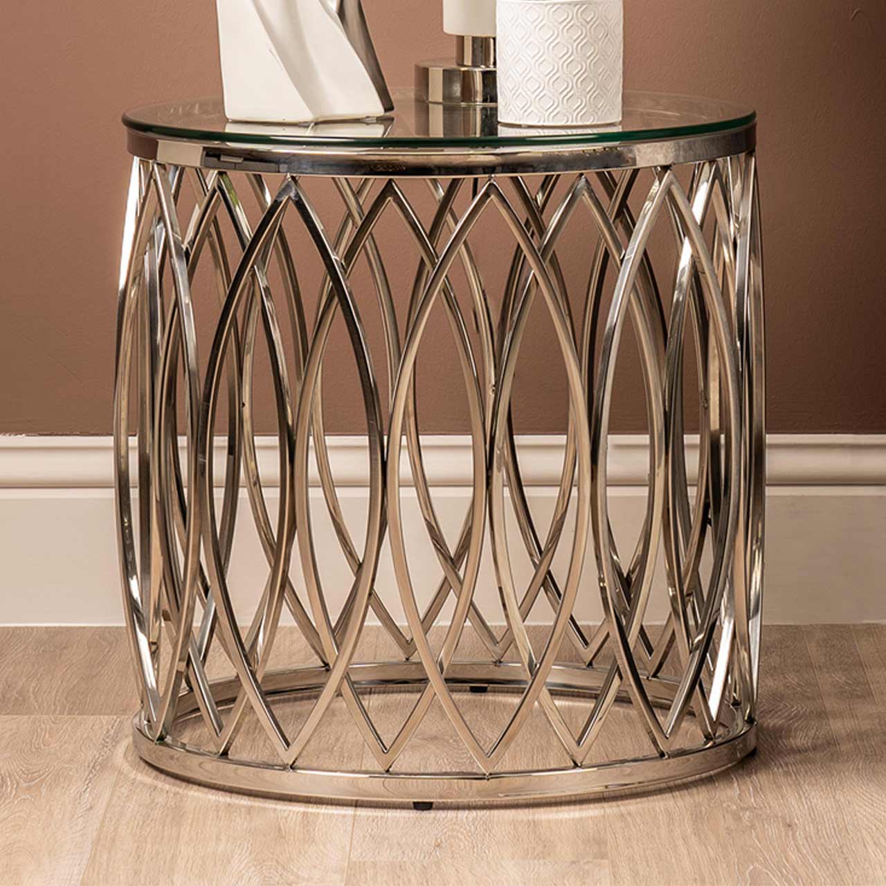 Willow Chrome And Glass End Table - Part 1 - Base