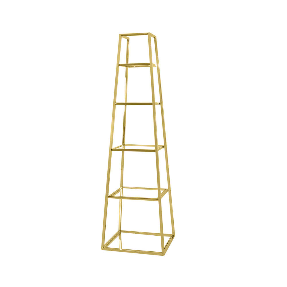 Logan Gold & Clear Glass 5 Tier Ladder Display Unit – Kd