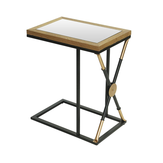 Rizzo Gold End Table Glass Top - DSP KD