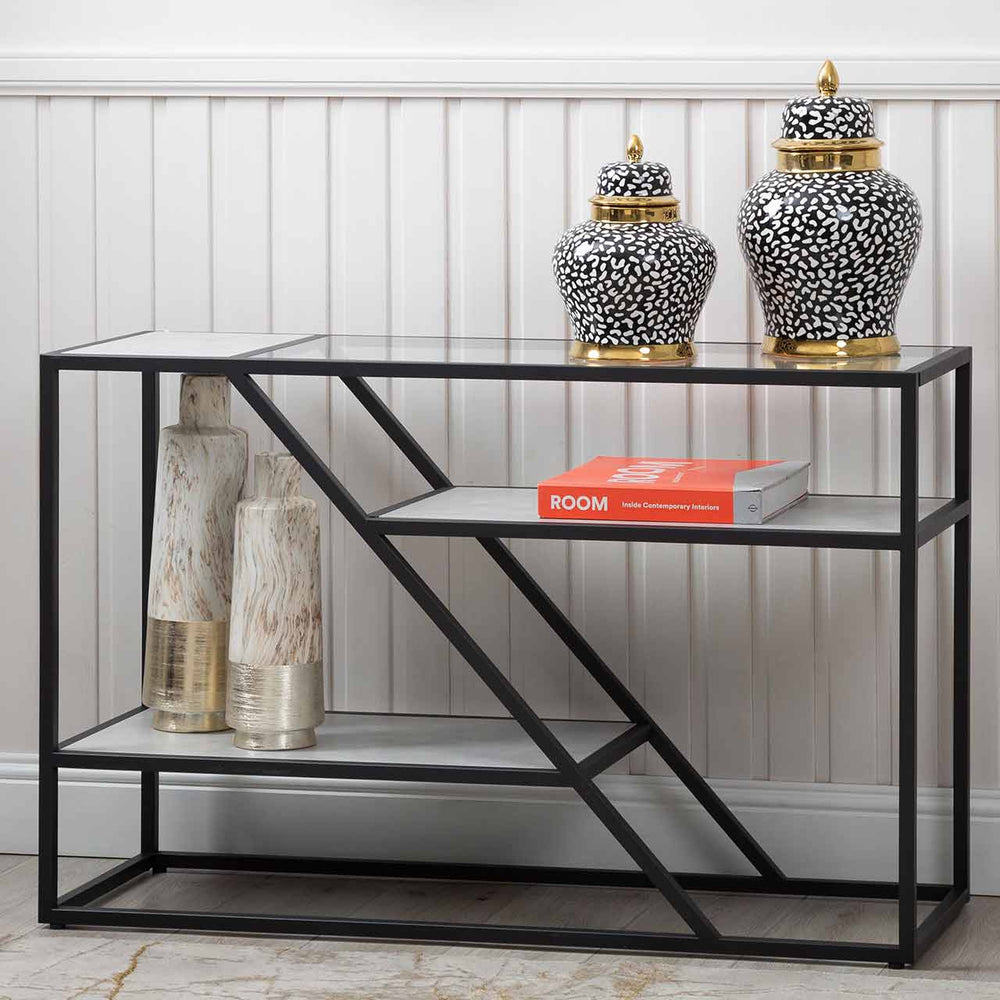 Ibarra Black and Grey Console Table – Kd