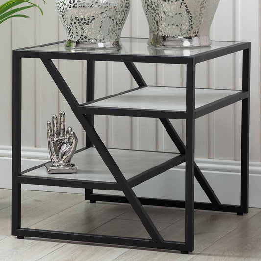 Ibarra Black and Grey End Table - KD