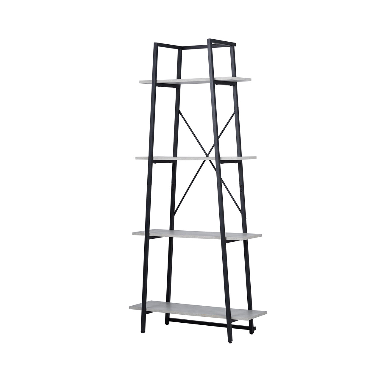 170cm 4-Tier Black and Grey Display Unit - KD