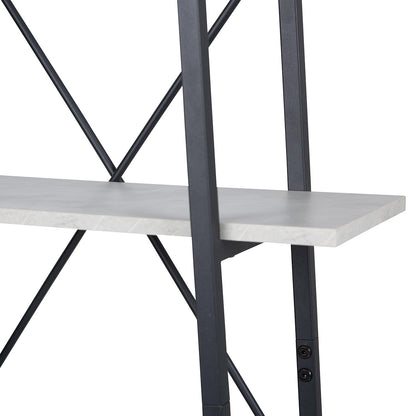 170cm 4-Tier Black and Grey Display Unit - KD