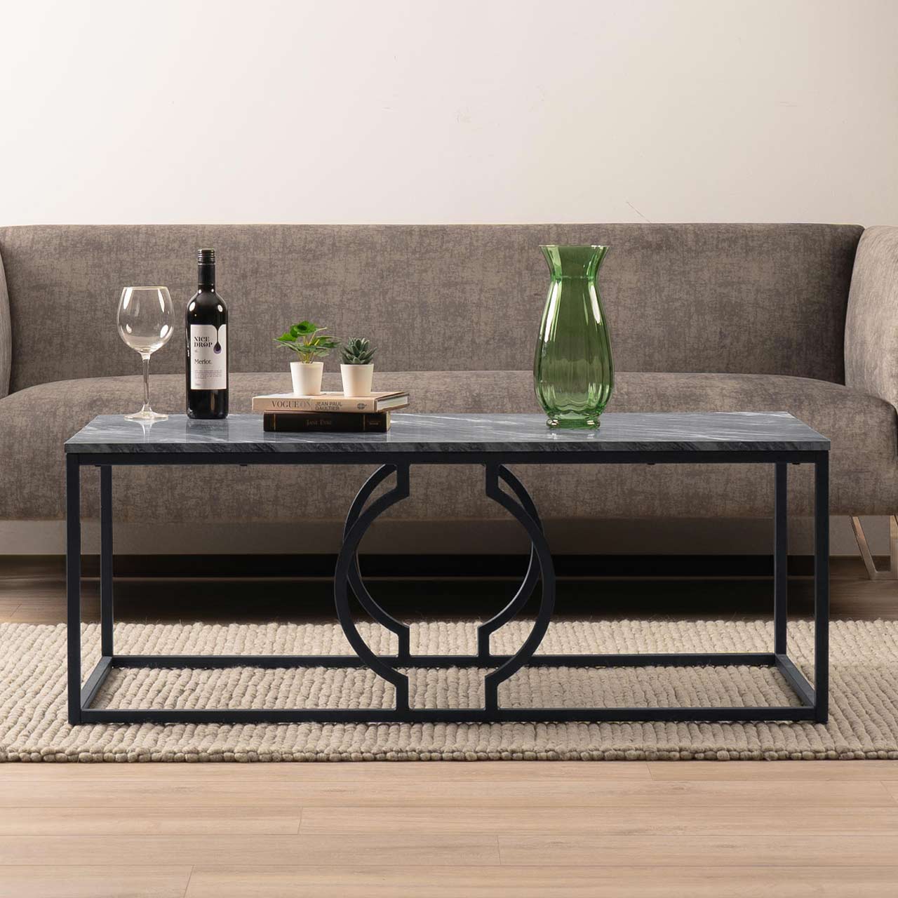 Alora Black Metal Coffee Table - KD 35