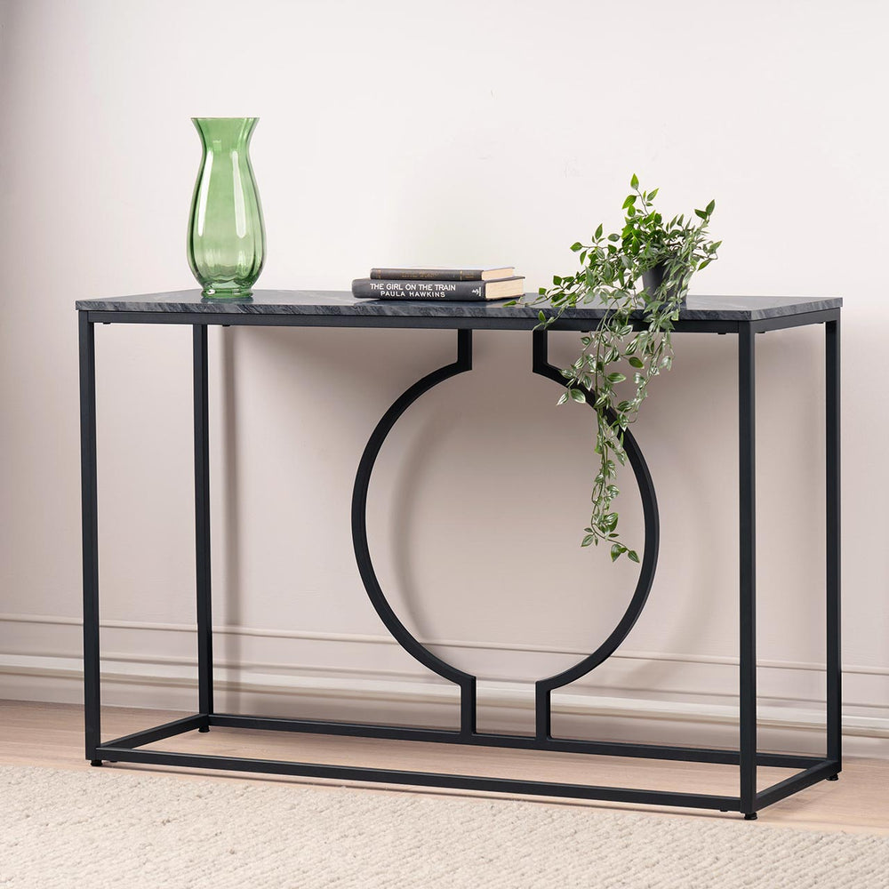 Alora Black Metal Console Table – Kd 36