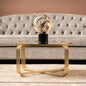 Yuan Gold Metal Coffee Table with Mirror Top-KD