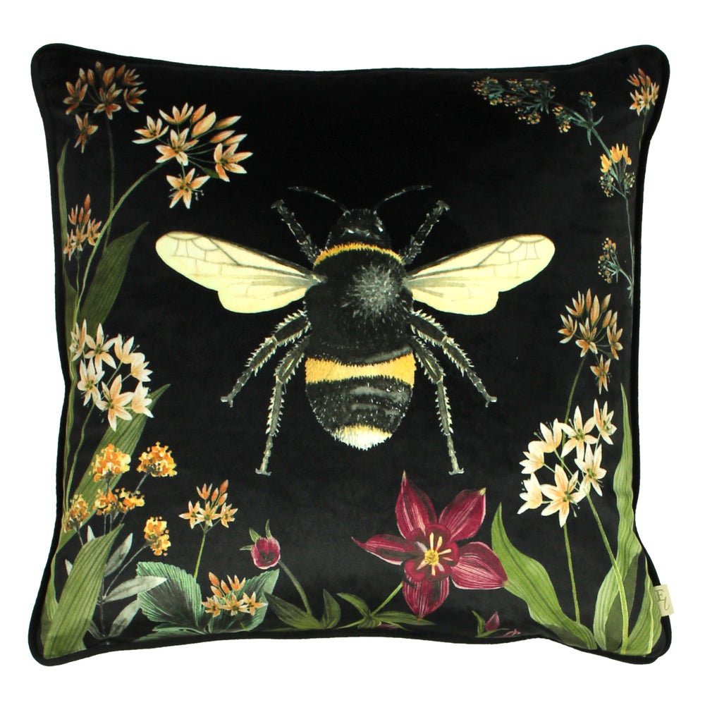 Midnight Garden 43x43 Feather Filled Cushion Bee