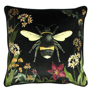 Midnight Garden 43x43 Feather Filled Cushion Bee