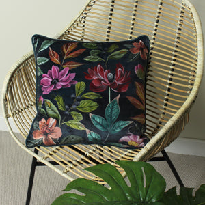 Midnight Garden 43x43 Feather Filled Cushion Winter Floral - view 6