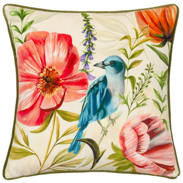Nectar Garden Bluebird 43x43 Feather Filled Cushion Bloom