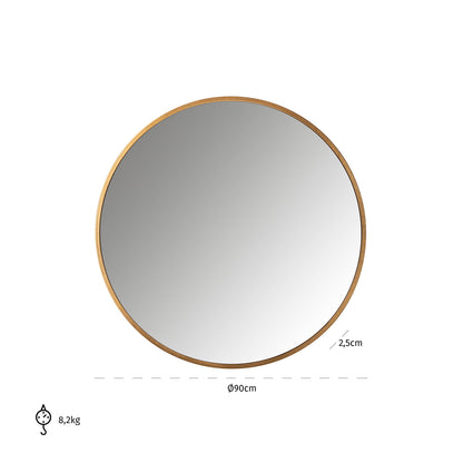 Mirror Maesa gold 90Ø (Gold)- Richmond Interiors