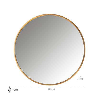 Mirror Maevy gold 110Ø (Gold)- Richmond Interiors