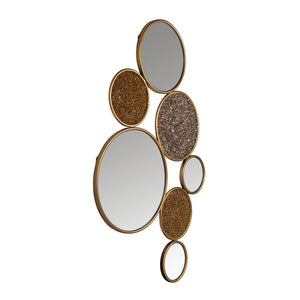 Mirror Isaiha with 4 Round Mirrors Big (gold) – Richmond Interiors