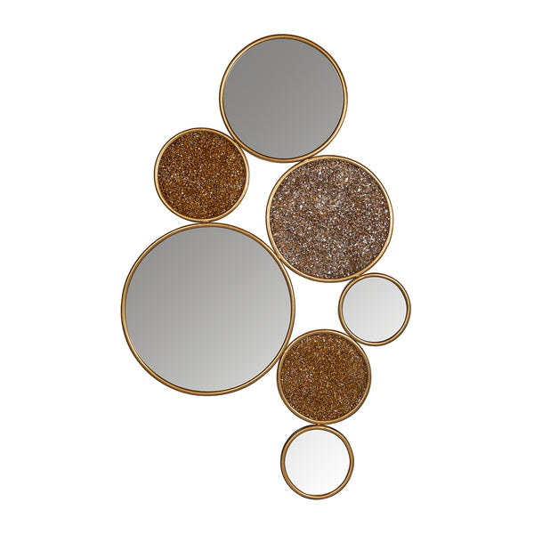 Mirror Isaiha with 4 Round Mirrors Big (gold) – Richmond Interiors