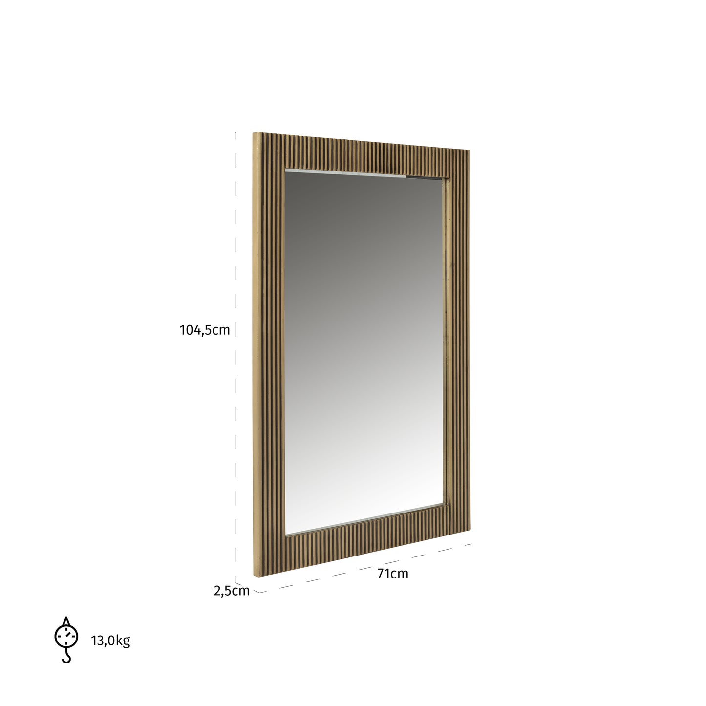 Mirror Ironville rectangular (Gold)- Richmond Interiors