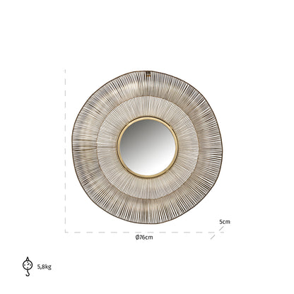 Mirror Aliza 76Ø (Brushed Gold)- Richmond Interiors